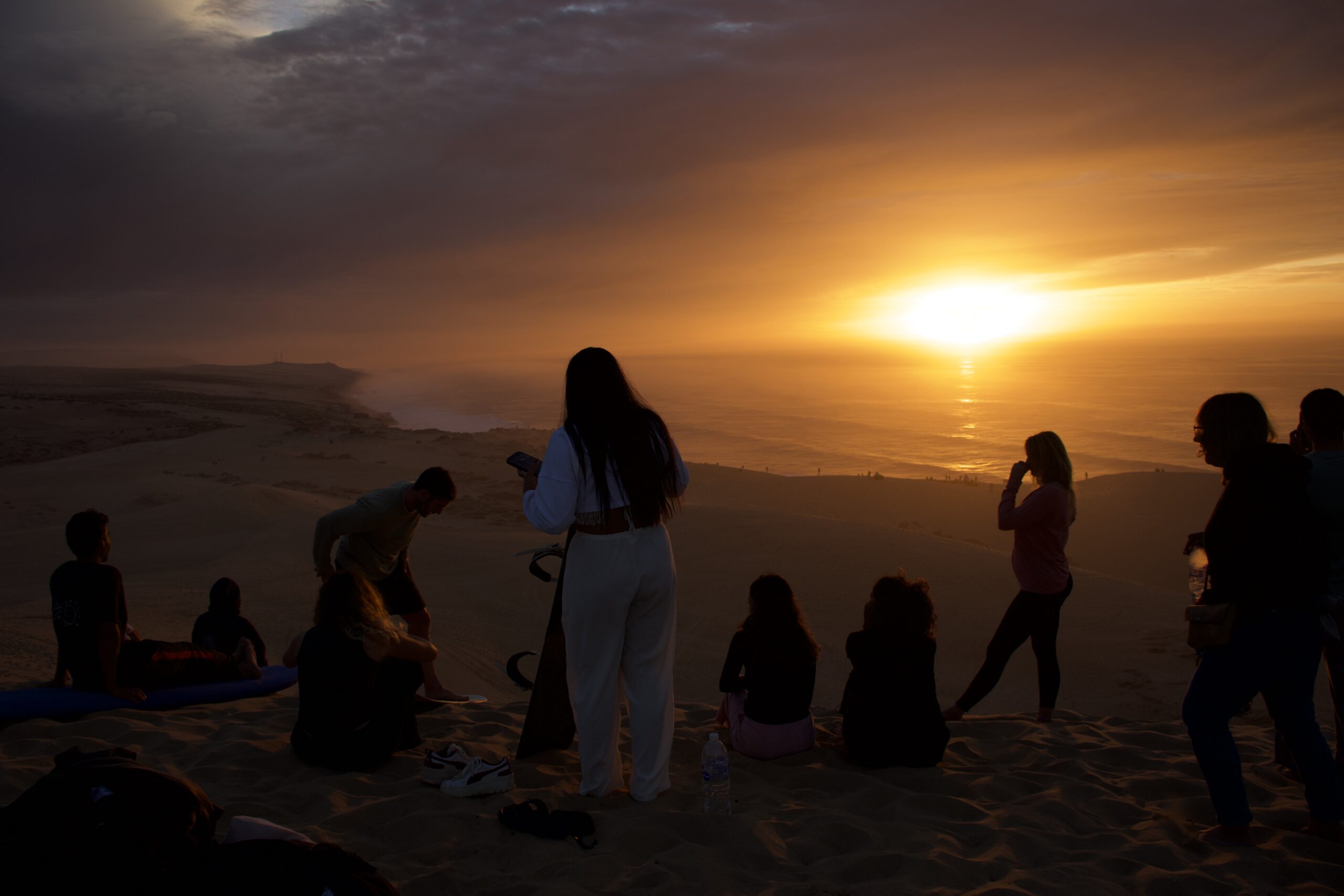 Sandboarding in the Desert